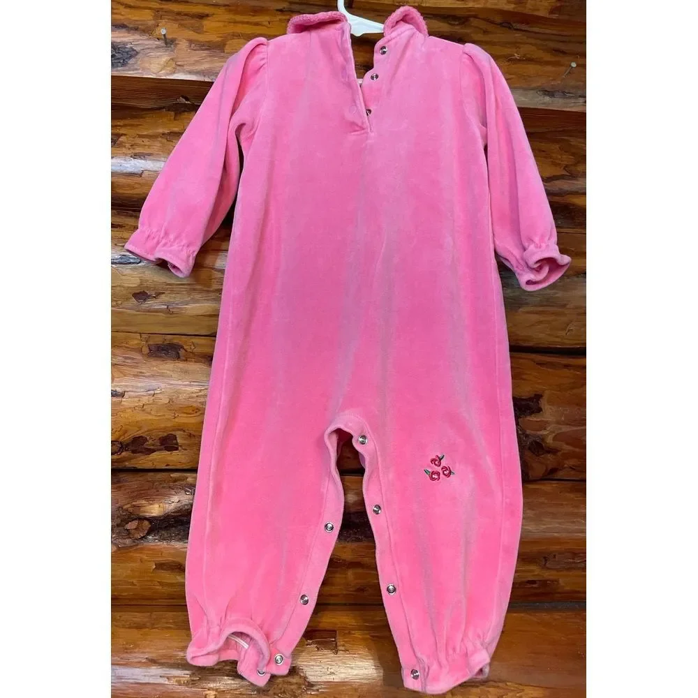 Okie Dokie Velour Onsie Infant/Toddler Girls Size 24 Months‎